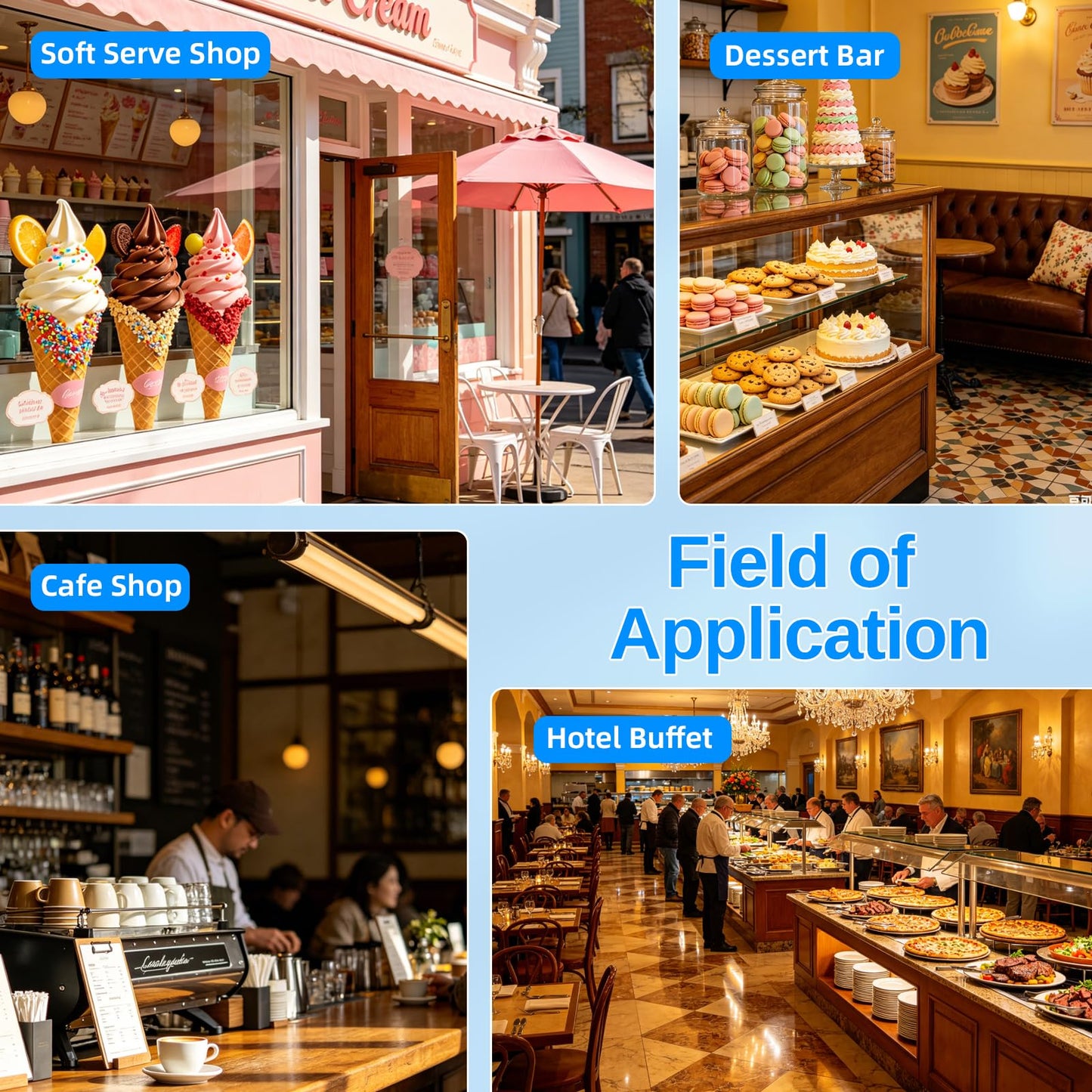 Commercial Soft Serve Ice Cream Machine 3 Flavor