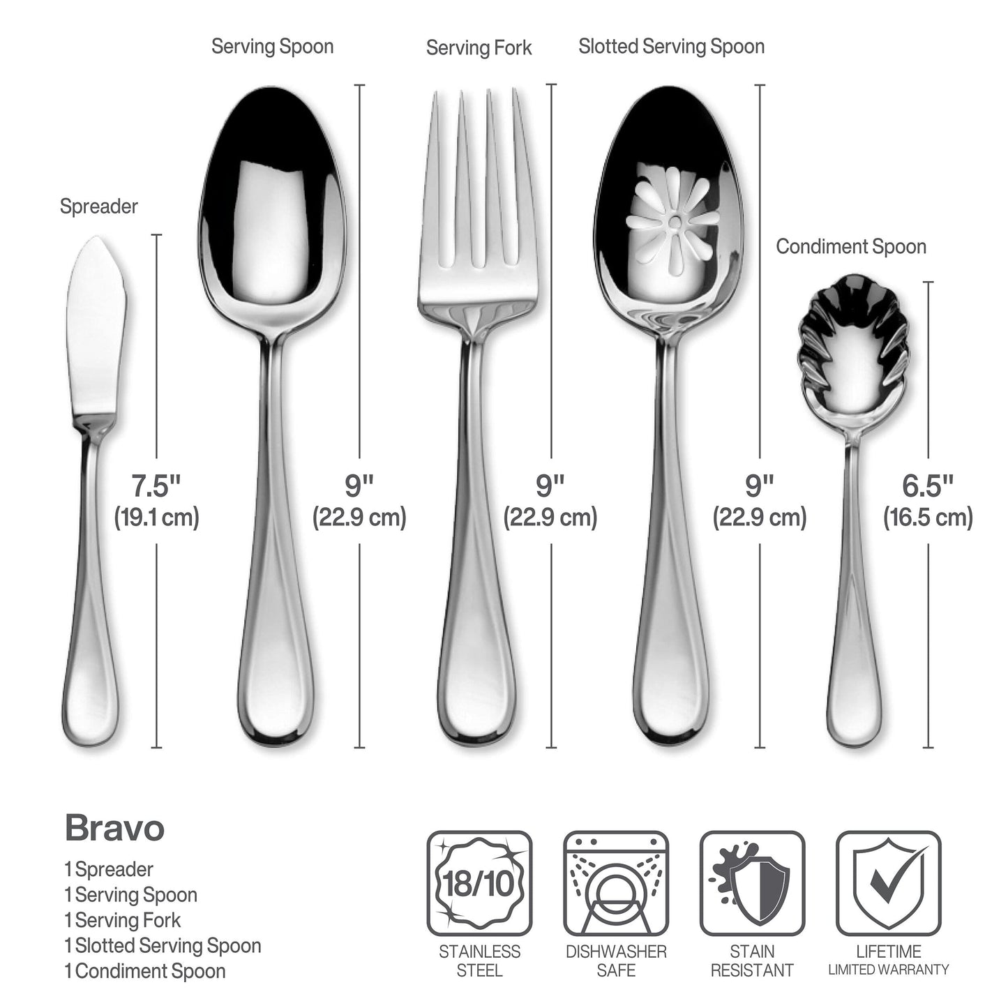 Bravo 65 Piece Flatware Set (12 Count)