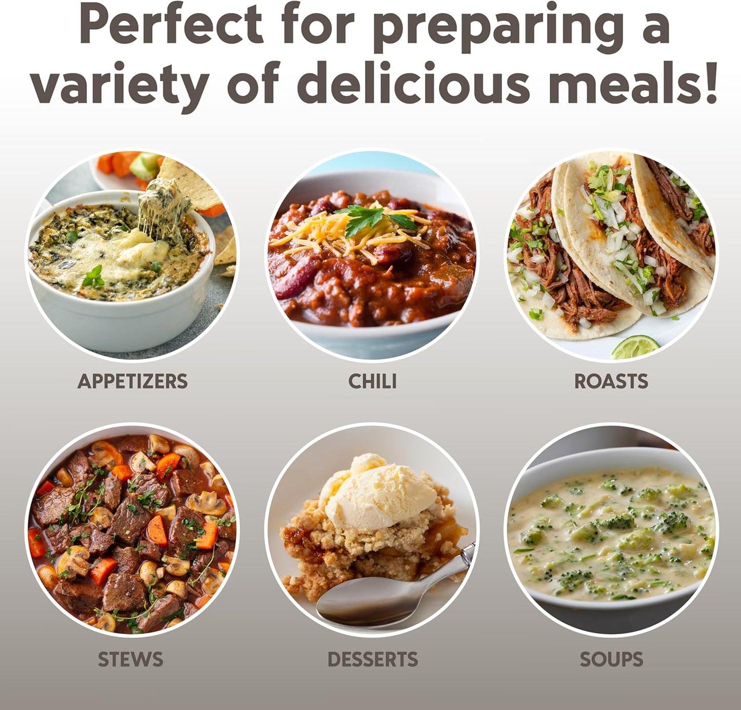 COOK WITH COLOR 2QT Mini Electric Round Slow Cooker - Adjustable Settings, Removable Stoneware Pot, Tempered Glass Lid, Dishwasher Safe, Cool-Touch Side Handles, Sand - Culinary Roots