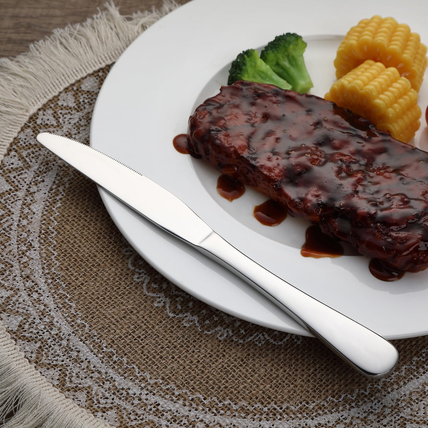 Stainless Steel Dishwasher Safe Dinner Knives with Round Edge
