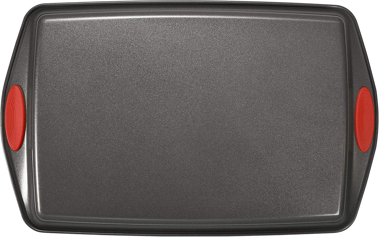 Rachael Ray Bakeware Nonstick Cookie Pan Set, 3-Piece, Gray with Red Grips - Culinary Roots