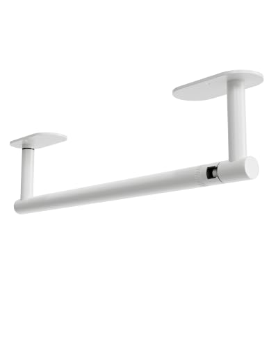 White Paper Towel Holder Under Cabinet Self Adhesive or Wall Mount