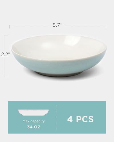 8.7" Large Pasta Bowls Set of 4 (4 Count)