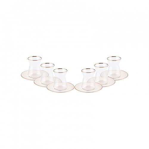 Retro Beige 6 Person Tea Set (6 Count)