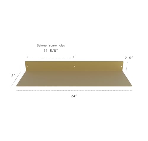 Made in USA 24 Inch Linear Floating Shelf