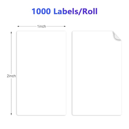 2" x 1" Sticker Labels Direct Thermal Labels 1000 Labels Per Roll (1000 Count)