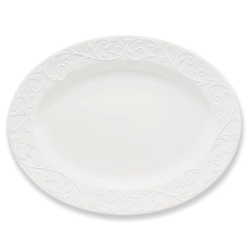Opal Innocence Carved Oval Porcelain Serving Platter