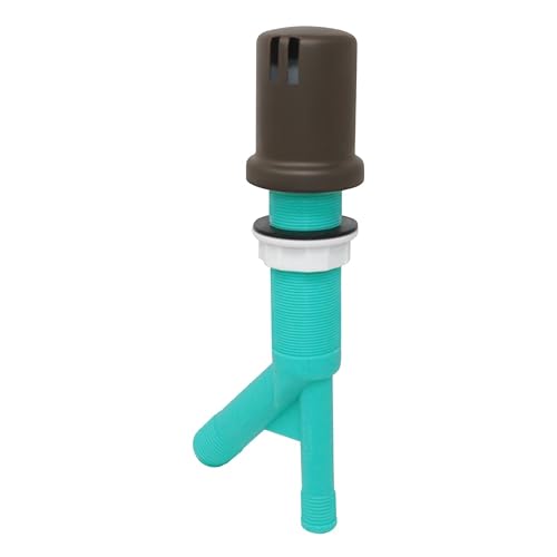 Dishwasher Air Gap with Skirted Oil Rubbed Bronze Brass Cap and Extra Long Threaded Body for Thick or Thin Kitchen Countertops