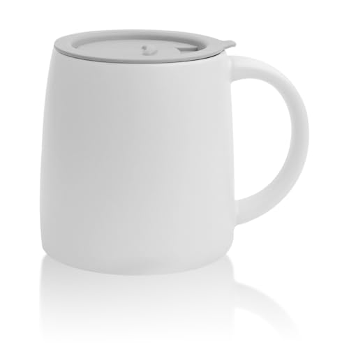 14 oz Ceramic Coffee Mug with Lid