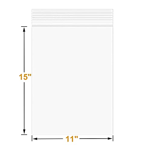 100Pcs 11"x15" Thick 3Mil Large Clear Reclosable Zip Seal Lock Plastic Bags (100 Count)