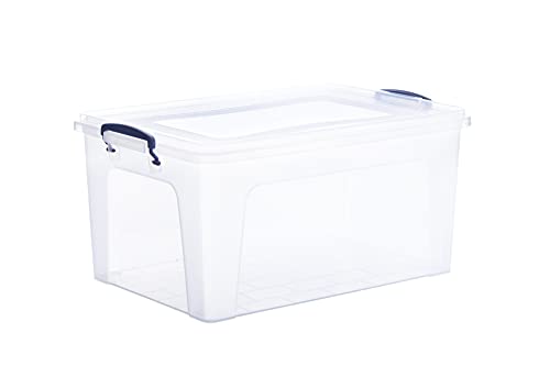 36 Quart Clear Plastic Storage Boxes with Lids (6 Count)