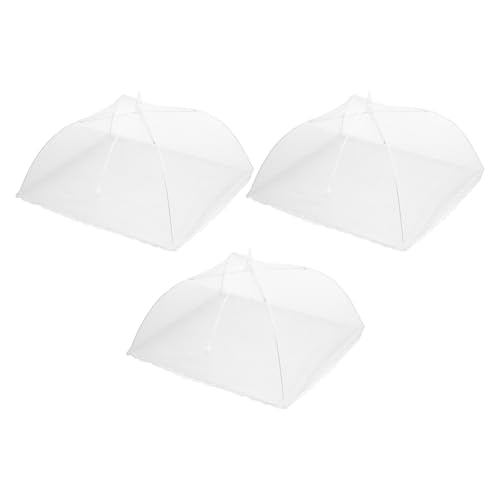 3 Pcs Large and Tall Food Covers 17" Mesh Food Covers for Outdoors Collapsible Food Protector Covers Tent for Parties Outdoor Picnics BBQs (3 Count)