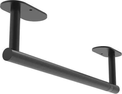 Matte Black Paper Towel Holder Under Cabinet Self Adhesive
