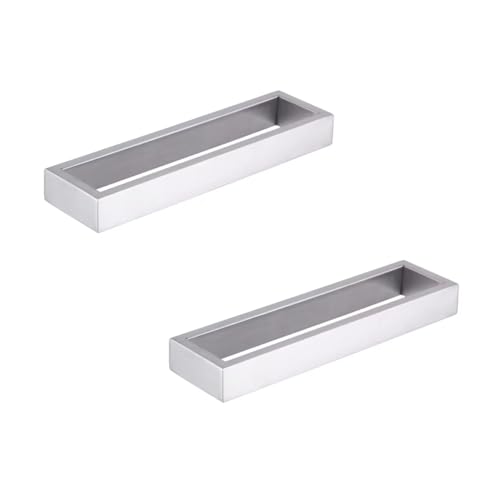 Modern Towel Holder Square Style Brushed Stainless Steel Towel Hanger Towel Ring for Bathroom Wall Mount 2 Pack HG1716