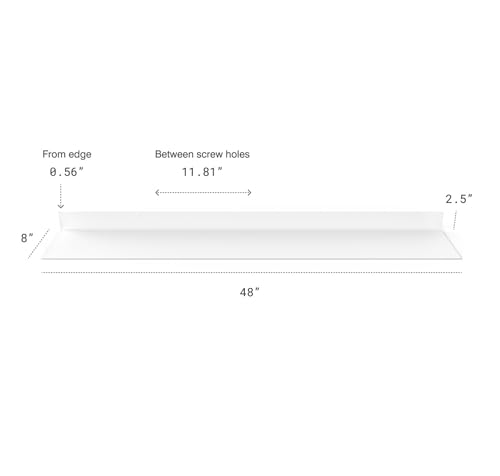 Made in USA Linear Floating Shelf