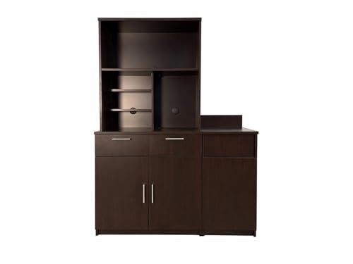 Compact Hutch Cabinet with Door Storage