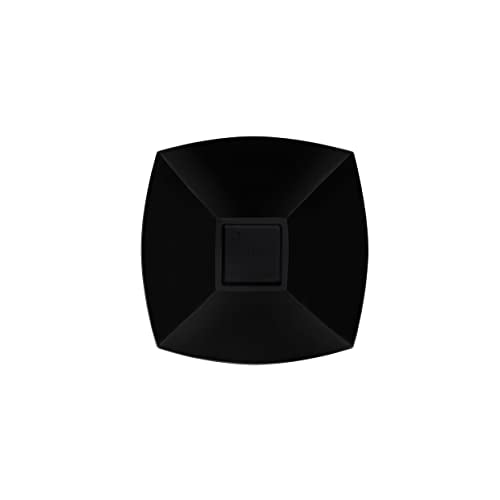 4 Pack Disposable Black Plastic Serving Bowls Square Party Candy Use 8oz (4 Count)