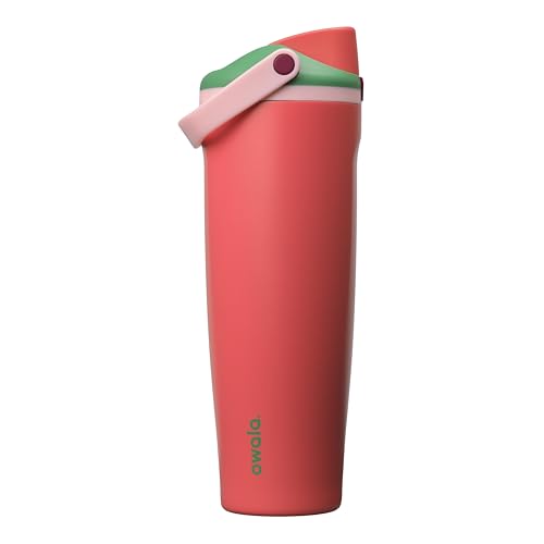 FreeSip Sway Stainless Steel Water Bottle 40 oz Strawberry Fields