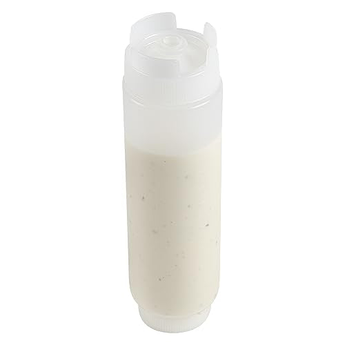 First In First Out 16 Ounce Condiment Squeeze Bottle 6 Refillable Lid FIFO Squeeze Bottle (6 Count)