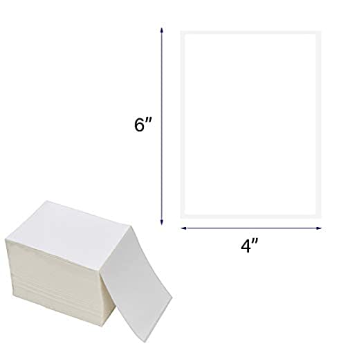 Fanfold 4 x 6 Direct Thermal Labels White Perforated Shipping Labels 500 Labels