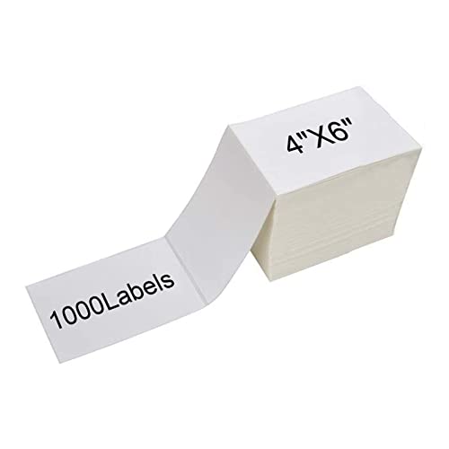 Fanfold 4 x 6 Direct Thermal Shipping Labels with Perforations