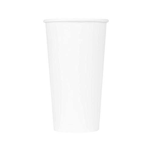 20 oz Paper Hot Coffee Cups [600 ct] White Disposable Cup for Hot (600 Count)