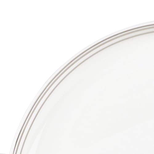 by Fitz and Floyd Nevaeh Bone China Coupe Platinum Bands Dinnerware Set