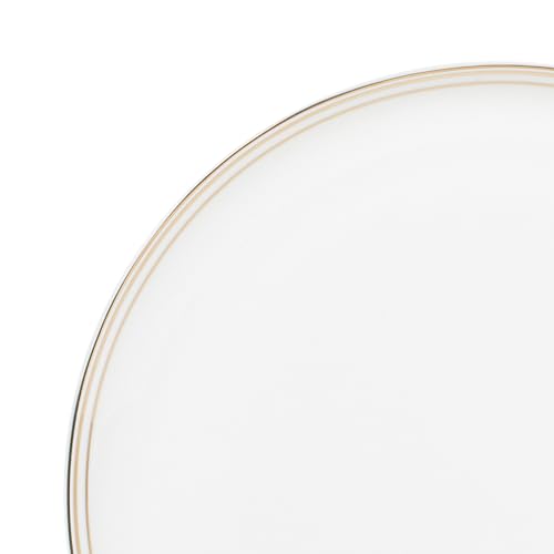 by Fitz and Floyd Nevaeh Bone China Coupe Gold Bands Dinnerware Set