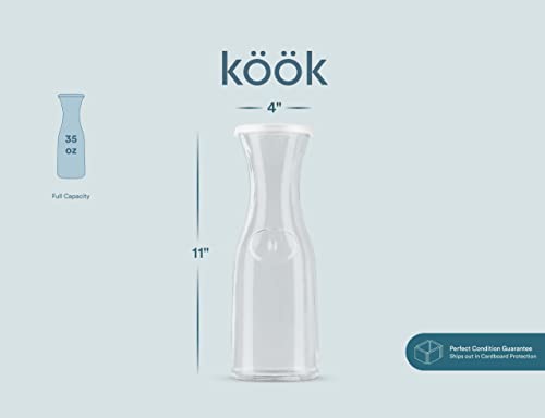 Glass Carafes with Lids (4 Count)