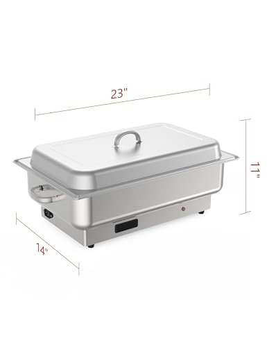 2 Pack Electric Chafing Dish Buffet Set 9 QT Buffet Food Servers