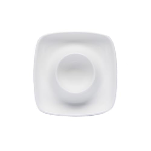 Ceramics White Egg Cups for Hard Boiled Eggs Set 6pcs (6 Count)
