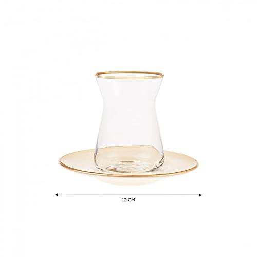 Retro Beige 6 Person Tea Set (6 Count)
