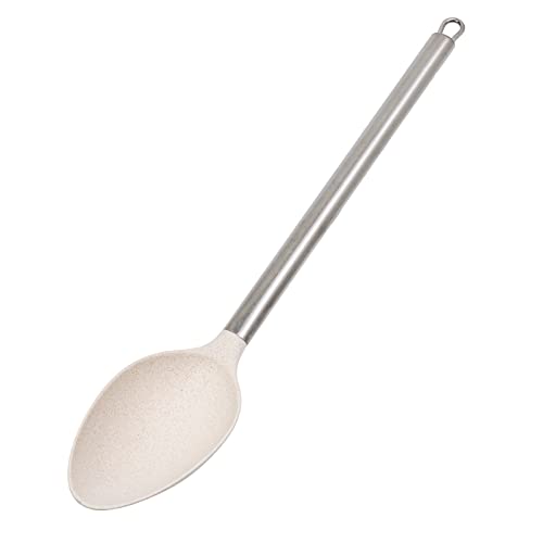 Cream Wheat Straw Spoon with Stainless Steel Handle Kitchen Utensils