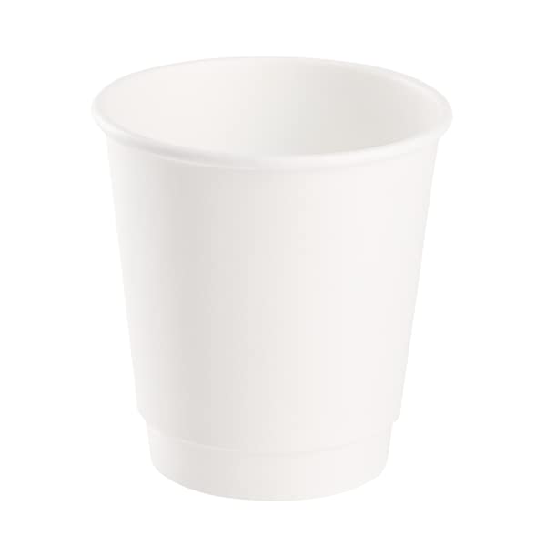 10 oz Double Wall Insulated Coffee Cup [500 Count] White Paper Hot Cup