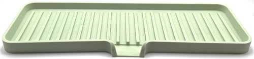 Silicone Soap Dish Tray and Sponge Holder with Drain Chute