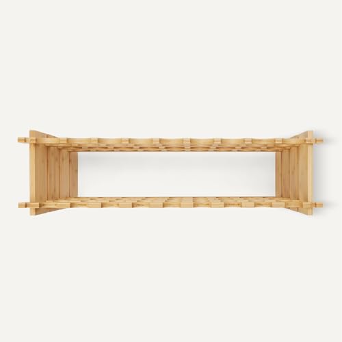 Stackable Natural Bamboo Wine Rack