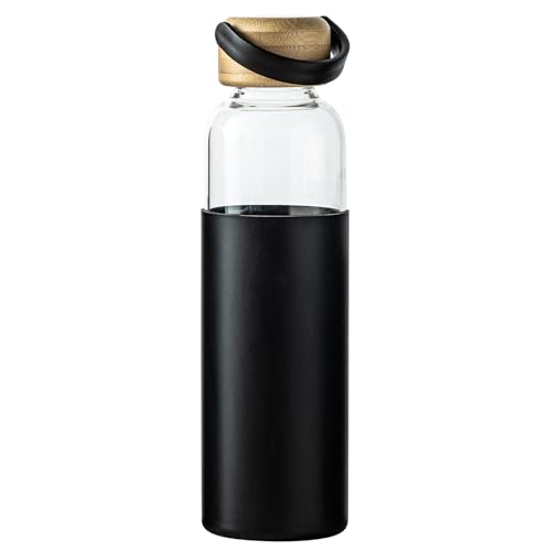 21oz Borosilicate Glass Water Bottles with Silicone Non