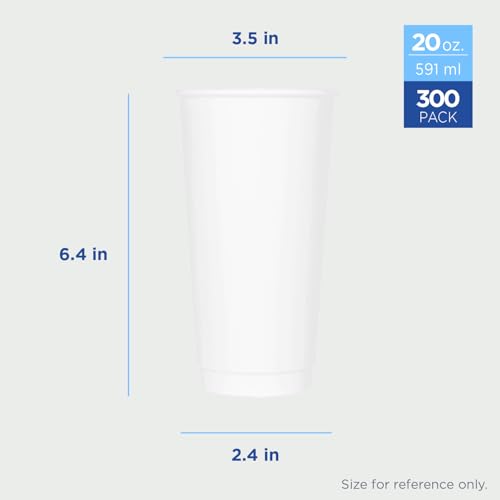C KIC520W 20 oz. Insulated Paper Hot Cups (300 Count)