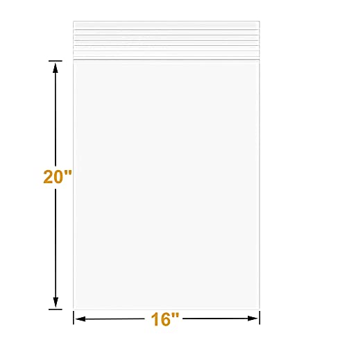 30Pcs 16"x20" Thick 3Mil Large Clear Reclosable Zip Seal Lock Plastic Bags (30 Count)