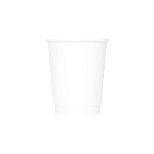 8 oz Double Wall Insulated Coffee Cup [500 Count] White Disposable Paper Hot Cup