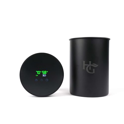 Auto Cure Smart Jar and Vacuum Seal Curing Jar with Built In Hygrometer (67.628 Fl Oz)