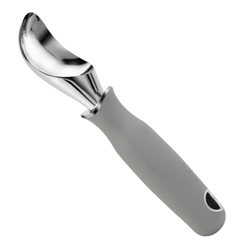 Premium Heavy Duty Ice Cream Scoop with Ergonomic Grip Handle