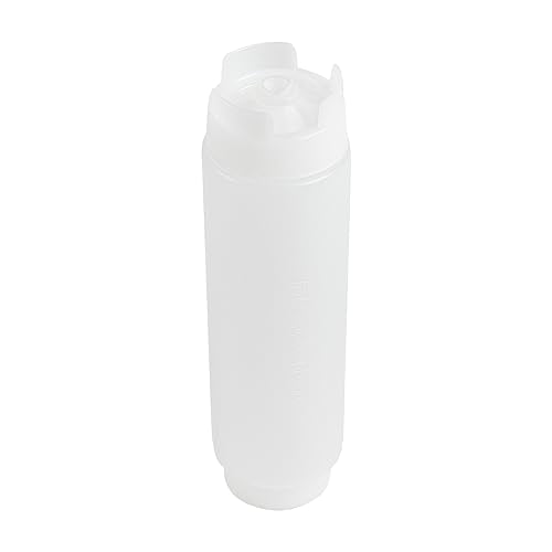 First In First Out 16 Ounce Condiment Squeeze Bottle 6 Refillable Lid FIFO Squeeze Bottle (6 Count)