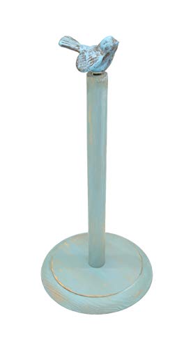 Bird Design Wood Paper Towel Holder Stand Up Paper Towel Holder