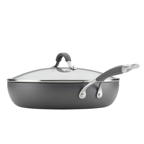 Radiance Hard Anodized Nonstick Deep Frying Pan with Lid