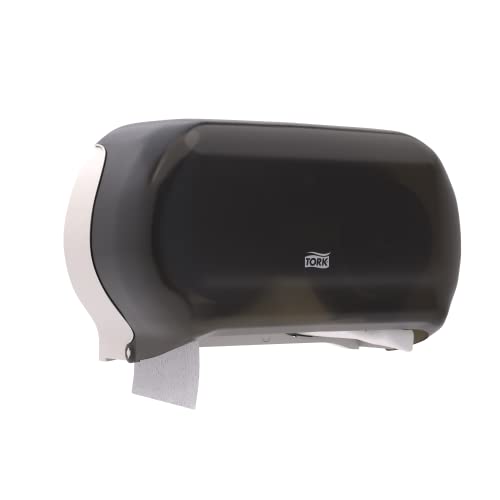 Twin Jumbo Toilet Paper Roll Dispenser Smoke T22