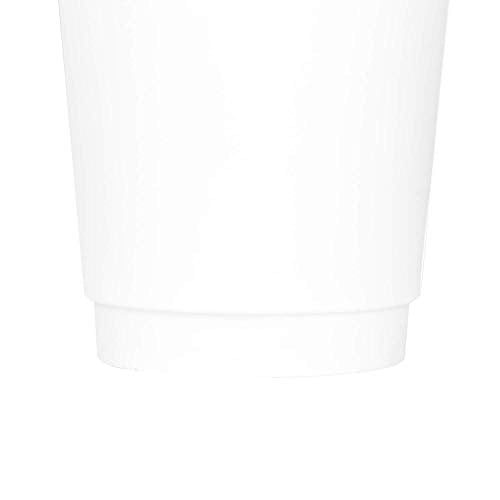 8 oz Double Wall Insulated Coffee Cup [500 Count] White Disposable Paper Hot Cup