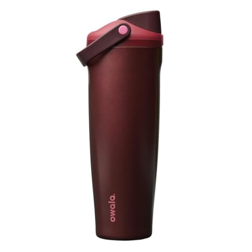 FreeSip Sway Stainless Steel Water Bottle 40 oz Black Cherry