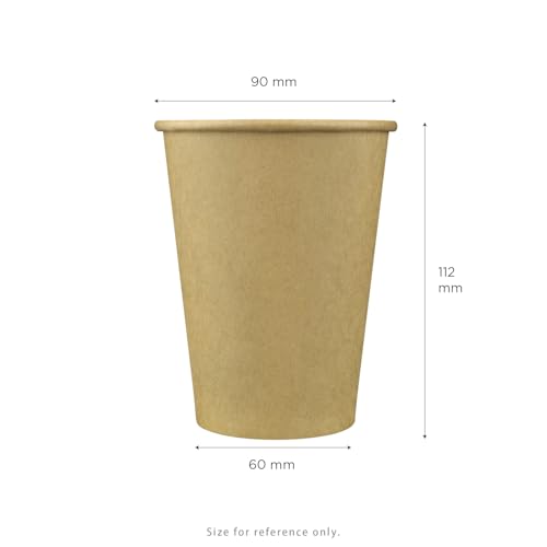 10oz Kraft Paper Coffee Cups [1 (1000 Count)