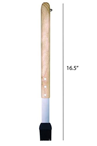 JB0140 Wooden Handle Silicone Head Basting Brush